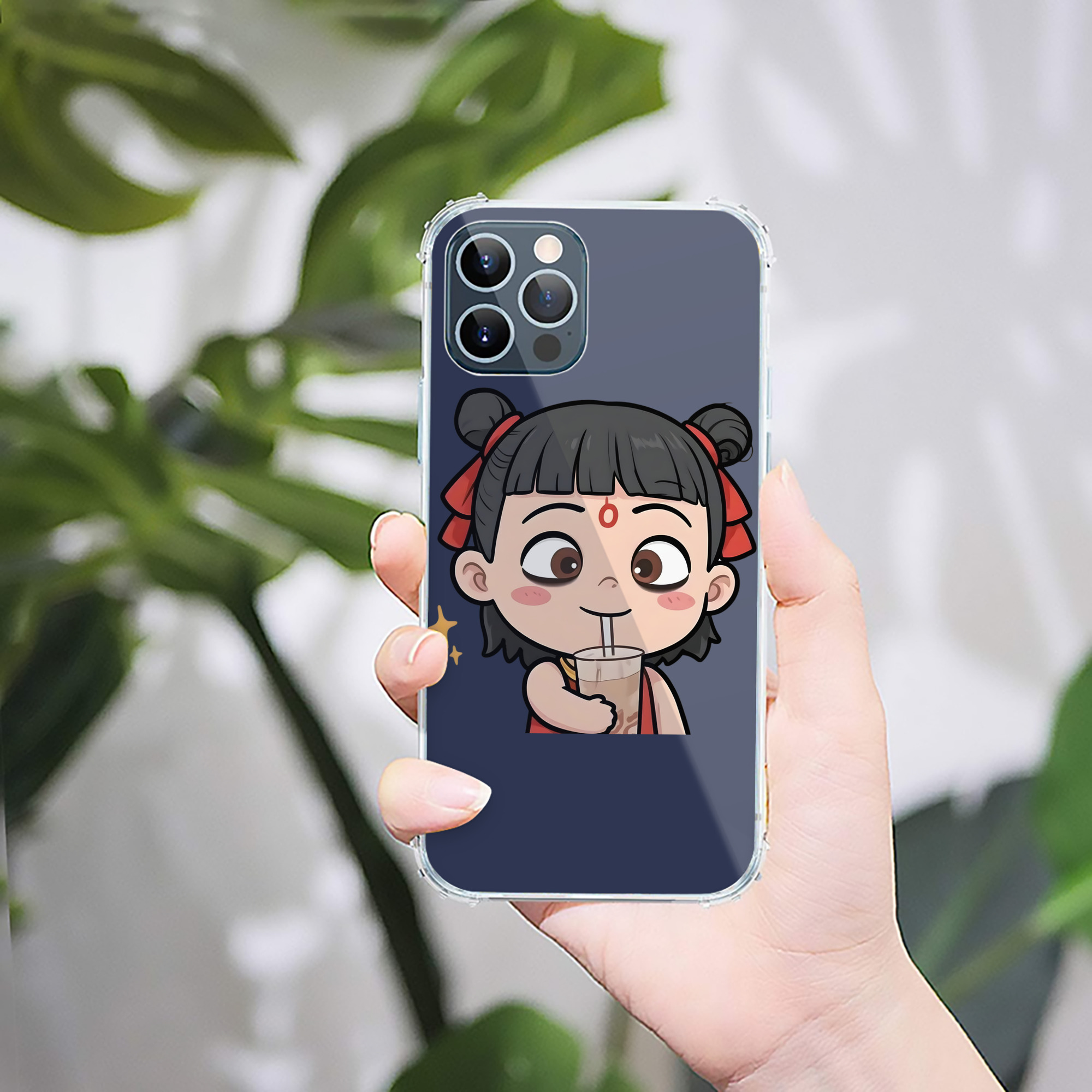 （画像用） Ne Zha 2 ナタ 魔童の大暴れ 【iPhone 12シリーズ対応】透明スマホケース（クリアソフトケース）